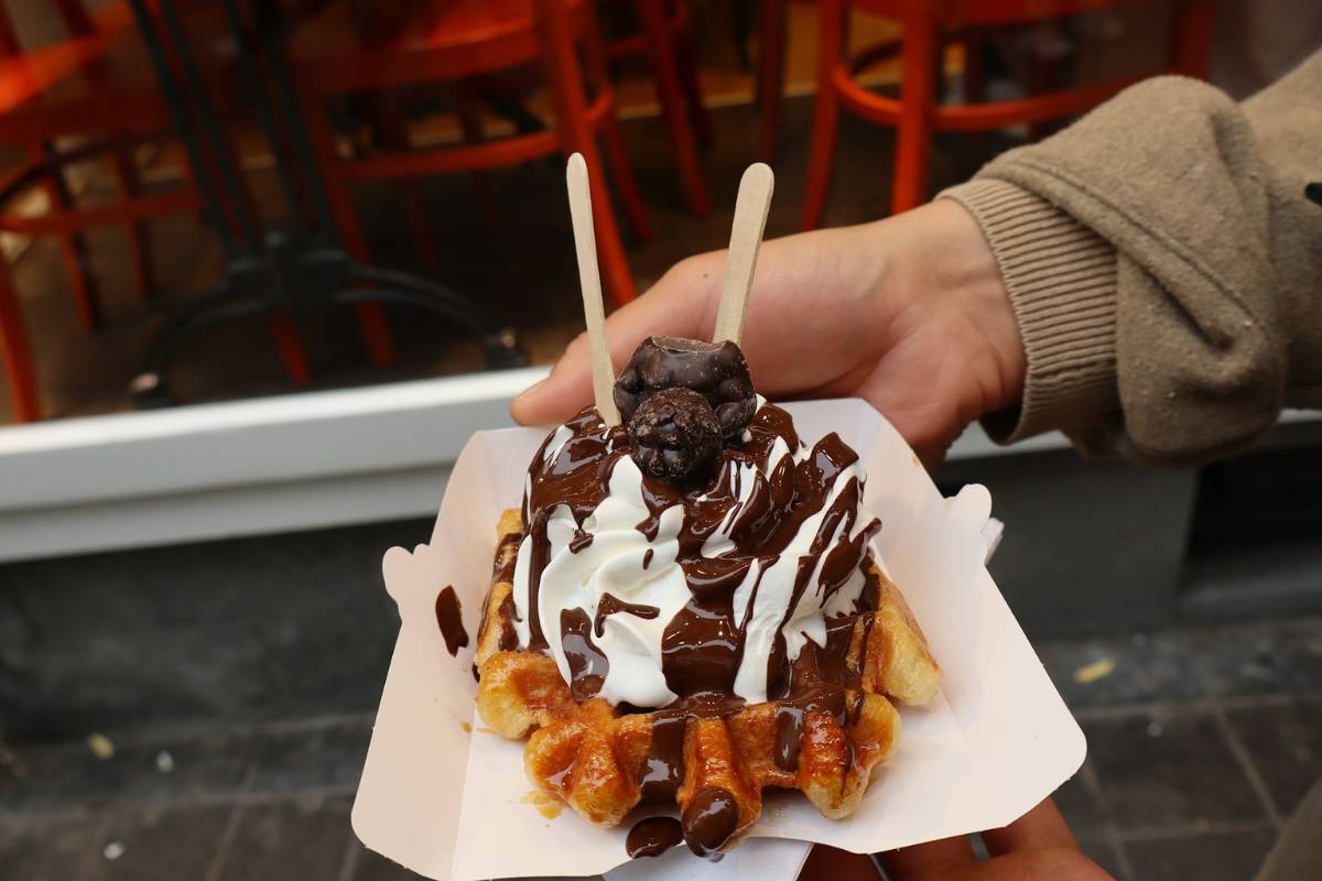 Waffles and chocolate, Brussels