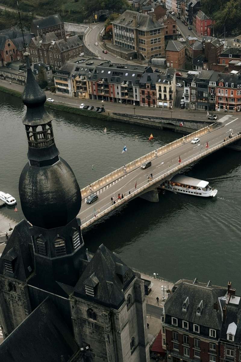 Dinant on the Meuse River with the Collegiate Church and Citadel