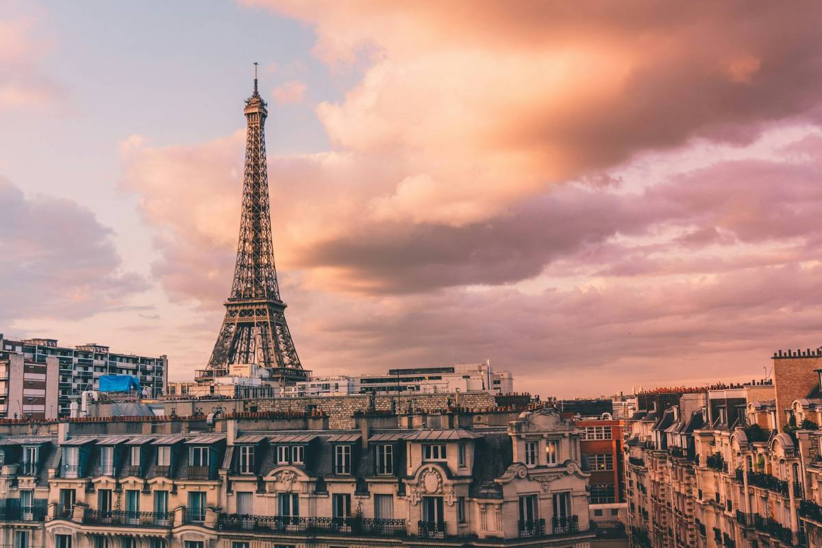 Eiffel Tower at golden hour, Paris