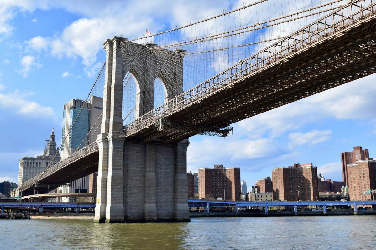 Brooklyn Bridge at sunset